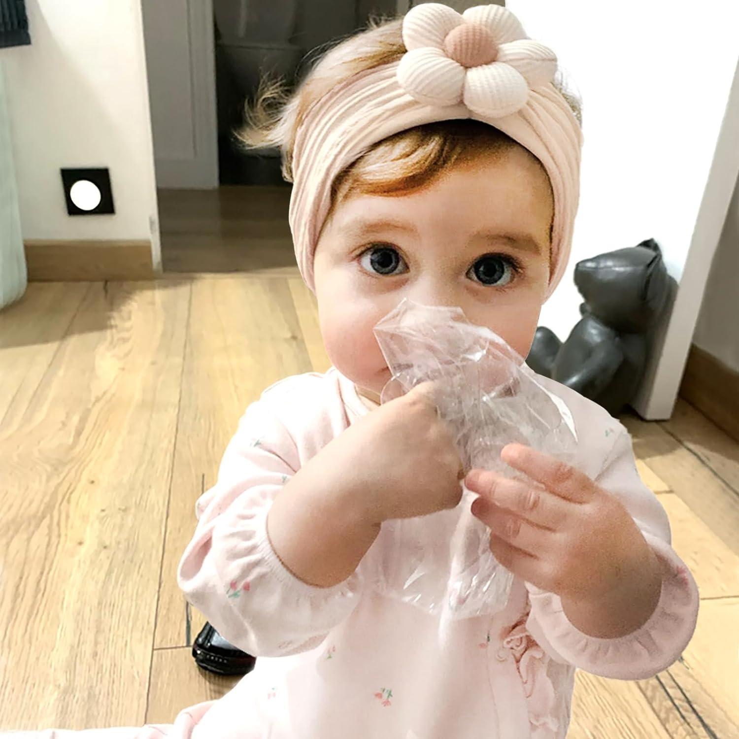 3 Pcs Baby Flower Headbands Baby Girls Nylon Headbands Soft Hairbands Hair Accessories for Newborn Infant Toddler Kids