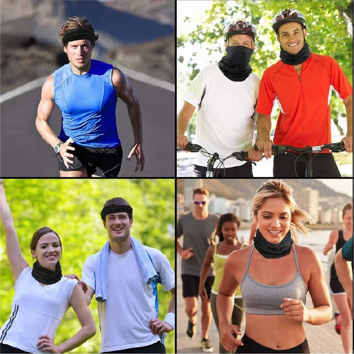 TS Neck Gaiter Summer Cooling Face Mask Scarf  Reusable UV Protection Headwear Breathable Face Cover Scarf for Cycling Skiing Fishing Hiking