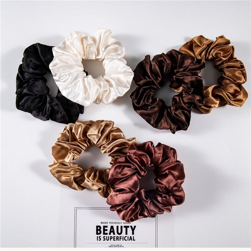 TS 6pcs Hair Ties Satin Scrunchies for Women Girls Hair Elastic Bands Ponytail Holder