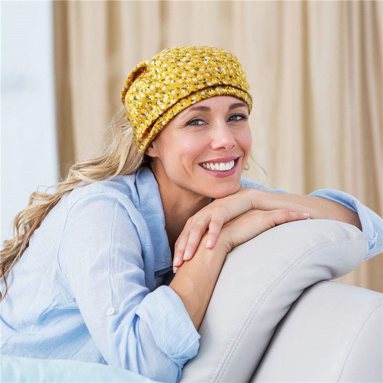 Floral Elastic Hair Bandanas Boho Scarf  Headband Chiffon Head Kerchief Turban with Hair Clips for Women