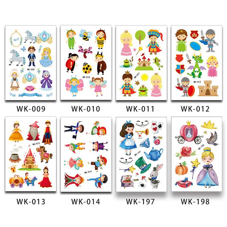 Unicorn  Mermaid Kids Waterproof  Temporary Tattoos, Children's Temporary Tattoo Toys Girl Face Tattoo Stickers Party Supplies