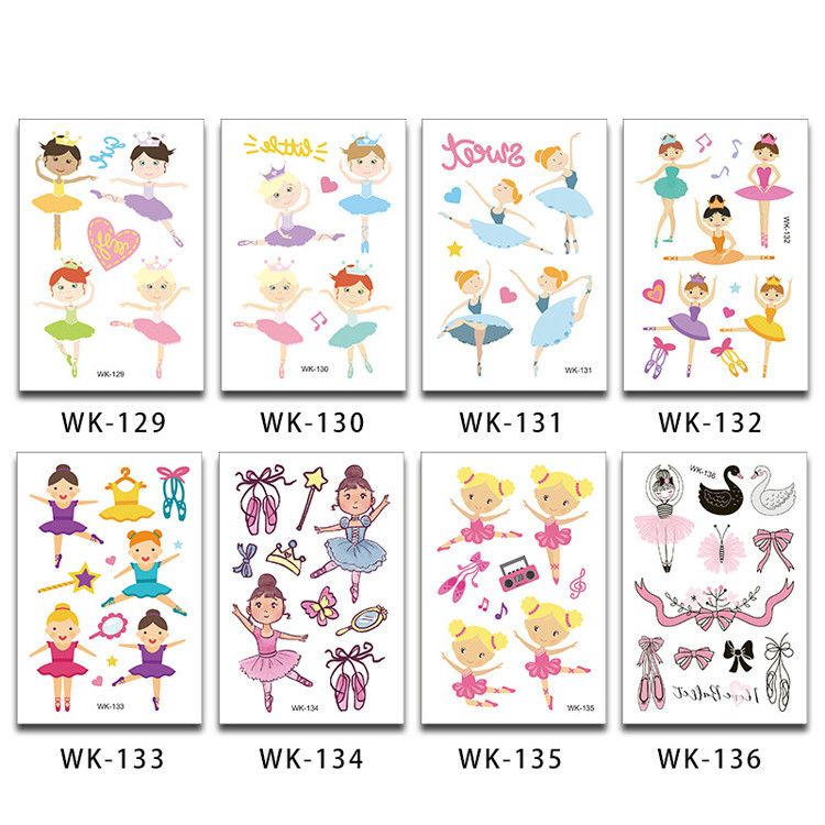 Unicorn  Mermaid Kids Waterproof  Temporary Tattoos, Children's Temporary Tattoo Toys Girl Face Tattoo Stickers Party Supplies