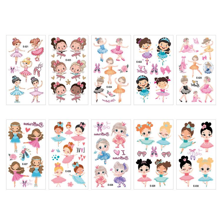 Unicorn  Mermaid Kids Waterproof  Temporary Tattoos, Children's Temporary Tattoo Toys Girl Face Tattoo Stickers Party Supplies