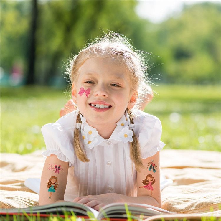 Unicorn  Mermaid Kids Waterproof  Temporary Tattoos, Children's Temporary Tattoo Toys Girl Face Tattoo Stickers Party Supplies