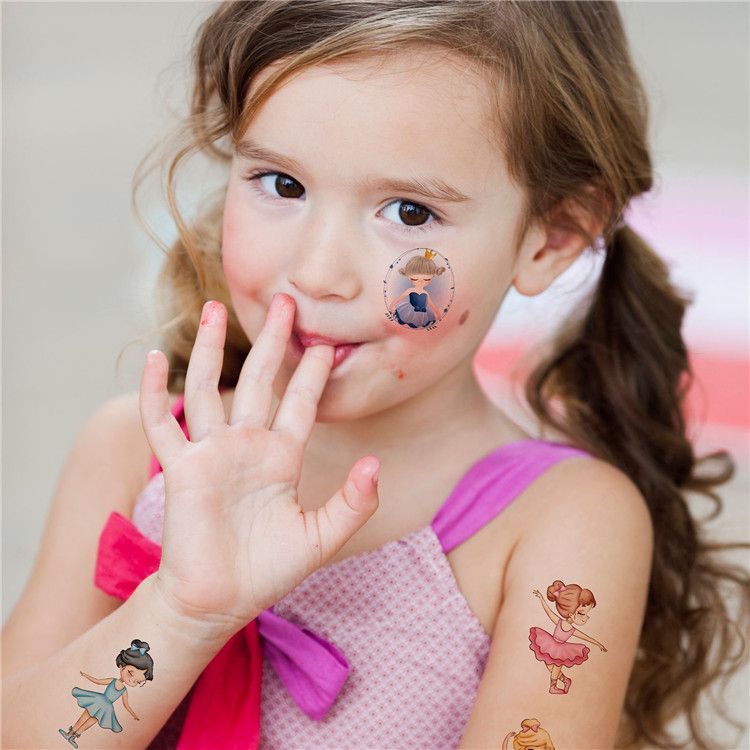 Unicorn  Mermaid Kids Waterproof  Temporary Tattoos, Children's Temporary Tattoo Toys Girl Face Tattoo Stickers Party Supplies