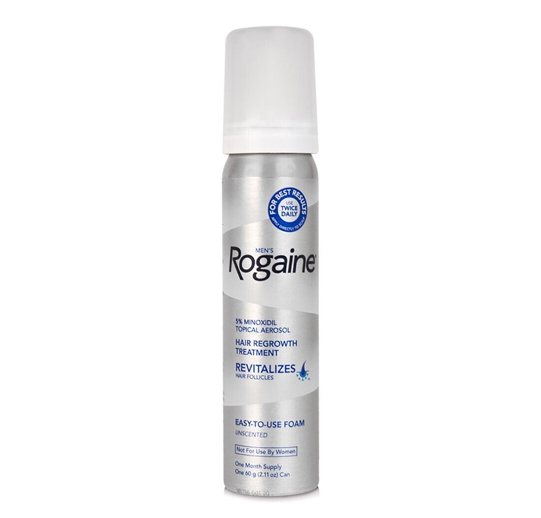 Original Men's Rogaine 5% Minoxidil Hair Regrowth Treatment Foam ,1 month supply guaranteed results
