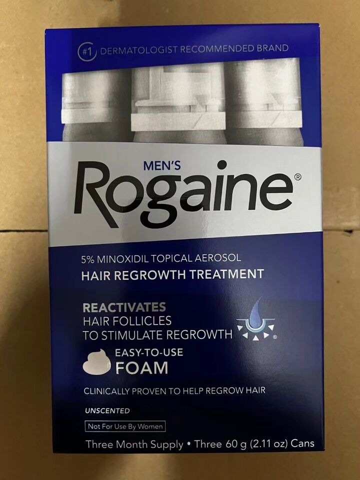 Original Men's Rogaine 5% Minoxidil Hair Regrowth Treatment Foam ,1 month supply guaranteed results