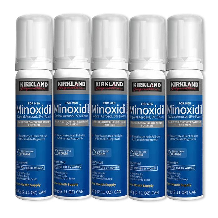 Men 5% Minoxidil Foam  Hair Regrowth Treatment for Men Minoxidil & Biotin Helps Restore Thinning Hair & Reduce Hair Loss Treatments for Men 60g 1-Month supply unscented