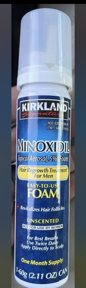 Men 5% Minoxidil Foam  Hair Regrowth Treatment for Men Minoxidil & Biotin Helps Restore Thinning Hair & Reduce Hair Loss Treatments for Men 60g 1-Month supply unscented