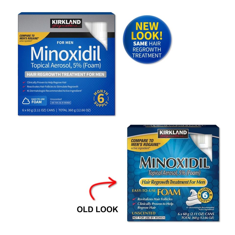 Men 5% Minoxidil Foam  Hair Regrowth Treatment for Men Minoxidil & Biotin Helps Restore Thinning Hair & Reduce Hair Loss Treatments for Men 60g 1-Month supply unscented