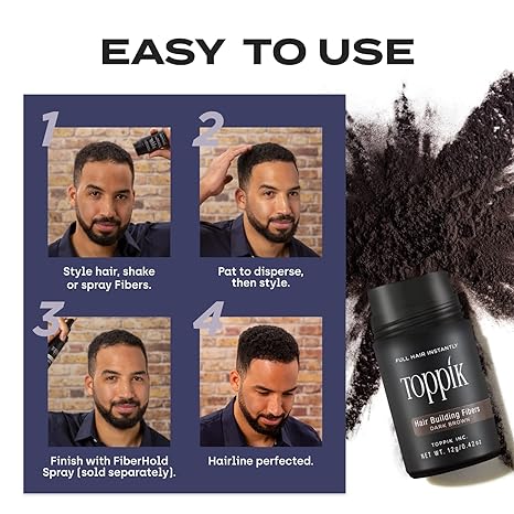 Toppik Hair Building Fibers, 27.5g Fill In Fine or Thinning Hair Instantly Thicker, Fuller Looking Hair for Men & Women