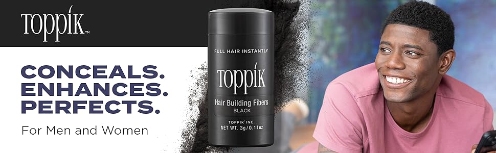 Toppik Hair Building Fibers, 27.5g Fill In Fine or Thinning Hair Instantly Thicker, Fuller Looking Hair for Men & Women