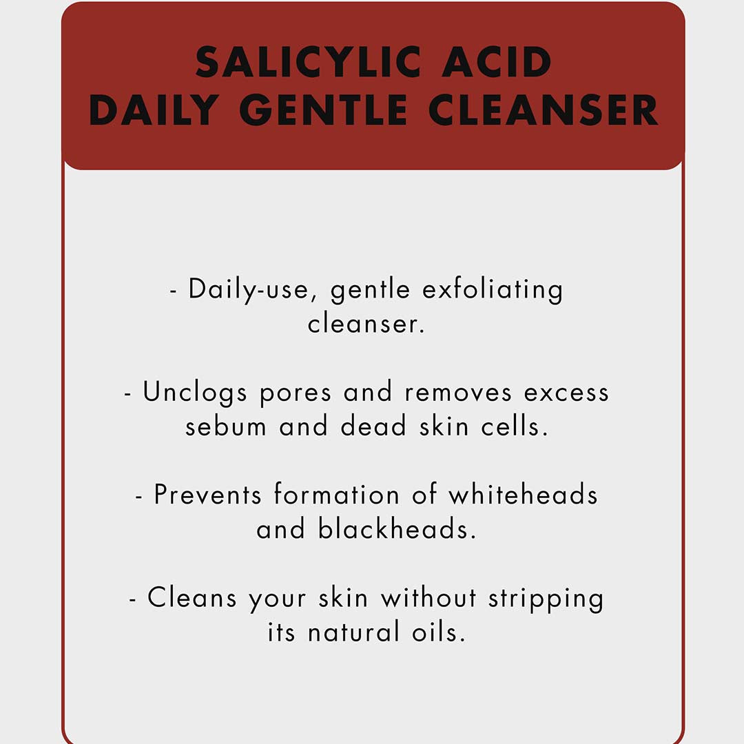 COSRX Salicylic Acid Daily Gentle Cleanser effectively removes dead skin cells, excess oil, blackheads, and whiteheads while providing moisture.