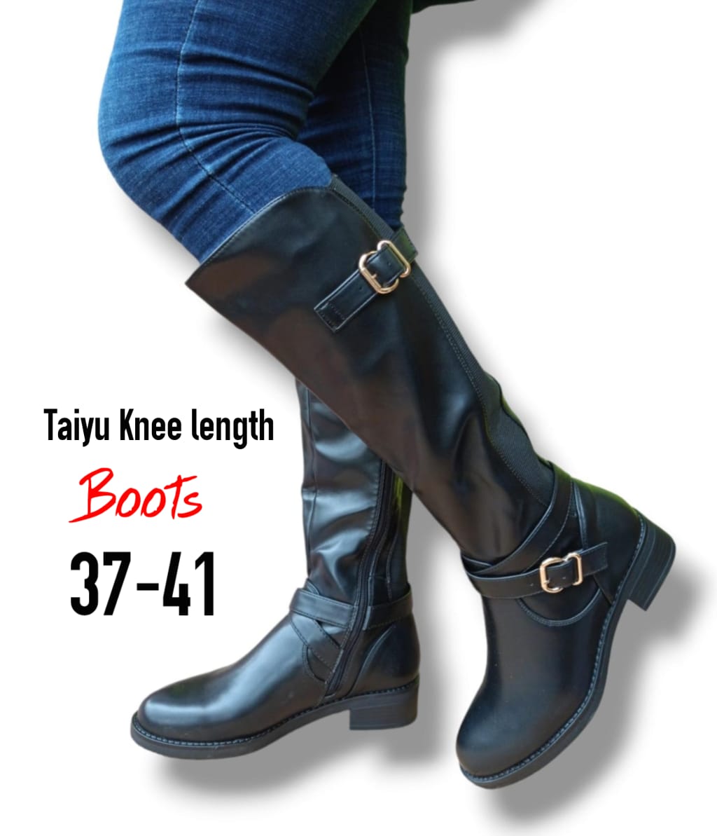 Ladies Knee High Boots Women Shoes Taiyu Brand Leather Material Knee Length Ladies Boots Long Boots for Women Can be wore with Dressess and Trousers