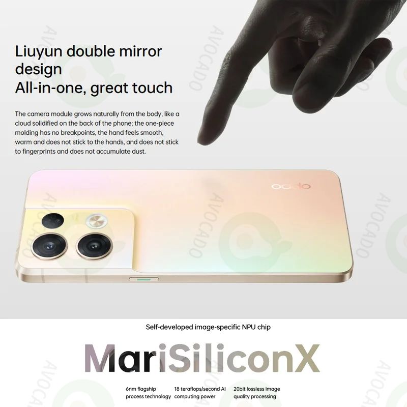 Refurbished Phones OPPO Reno8 Pro 5G 256GB 8GB RAM Dual SIM Dimensity 8100 Max 50MP+32MP Camera 120Hz AMOLED Screen Fingerprint Unlock Smart Phones