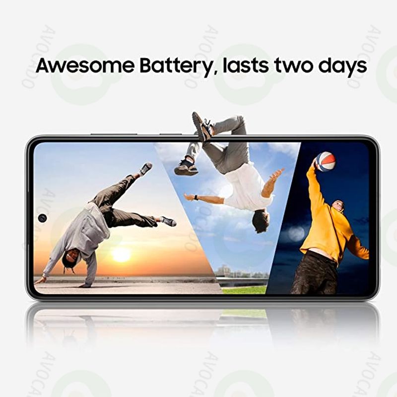 Refurbished Phones SAMSUNG A52 8GBRAM 256GB Storage Dual SIM 5G Network 120Hz Super AMOLED 4500mAh 64MP+32MP Screen Fingerprint Snapdragon 750G 5G Android 13 Smart Phones