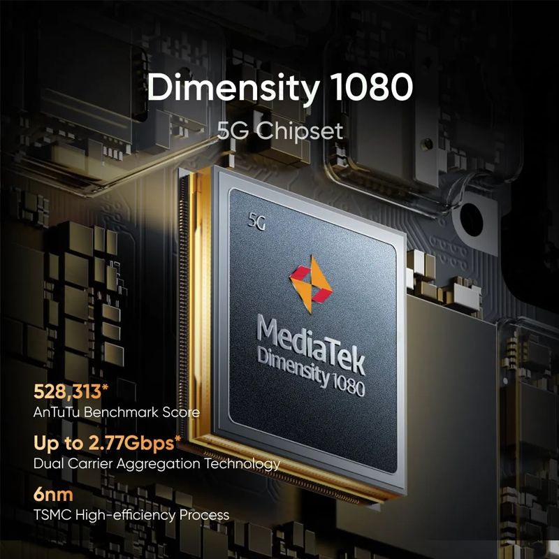 Refurbished Realme 10 Pro+ 256GB Storage 8GB RAM 120Hz Curved AMOLED Screen 5000mAh Battery Dimensity 1080 5G 108MP+16MP Camera Underdisplay Fingerprint Unlock Smart Phones