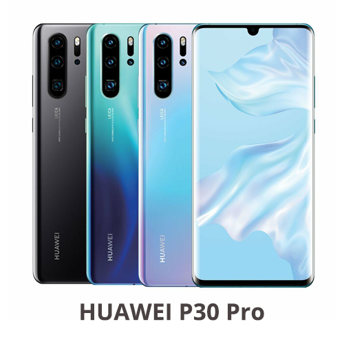 Refurbished Phones HUAWEI P30 Pro Dual SIM 4G LTE 8GB RAM 40MP+20MP Camera 4200 mAh Face Unlock In-Display Fingerprint OLED Screen Kirin 980 CPU Smart Phones