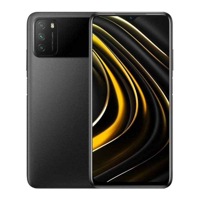 Refurbished Phone XIAOMI POCO M3 128GB Storage 6(4+2)GB RAM Snapdragon 662 Amdroid 10 Dual SIM 6000mAh Battery 48MP+8MP Camera Fingerprint (side-mounted) Smart Phones