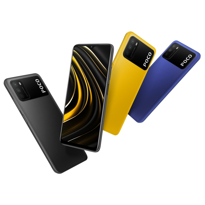 Refurbished Phone XIAOMI POCO M3 128GB Storage 6(4+2)GB RAM Snapdragon 662 Amdroid 10 Dual SIM 6000mAh Battery 48MP+8MP Camera Fingerprint (side-mounted) Smart Phones