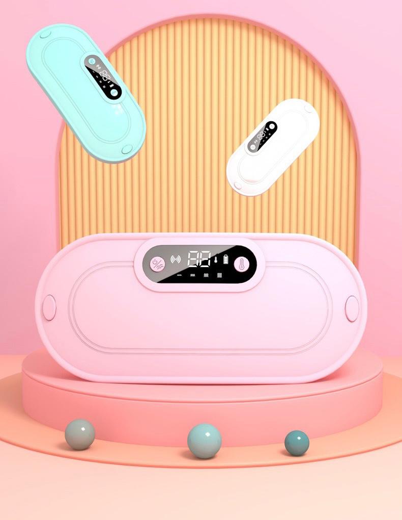 Menstrual heating pad  Massages and helps to relieve dysmenorrhea Menstrual Heating Pad Smart Warm Palace Belt Relief Waist Pain Cramps Vibrating Abdominal Massager Electric Waist Belt Device