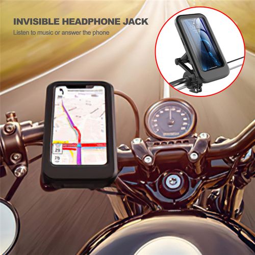 Adjustable Waterproof Bicycle Phone Holder Universal Bike Motorcycle Handlebar Magnet Case Cell Phone Support Mount Bracket Bag