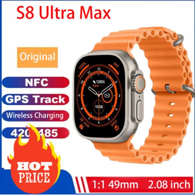 S8 Ultra Max Smart Watch 2.08 Inch, Wireless Charging
