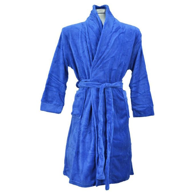 Fashion Fleece Bathrobe Long Shawl Collar Plush Robe-unisex