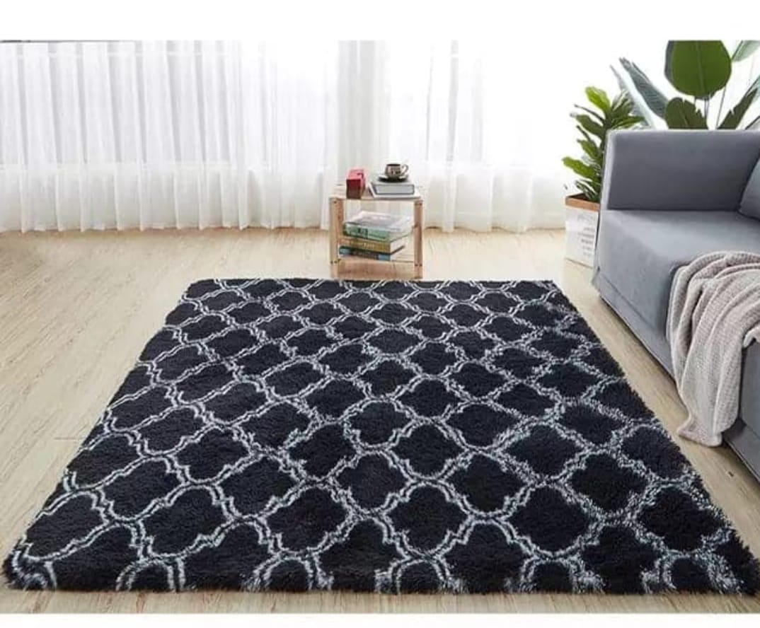 HIGH QUALITY 3D (5*8) TURKEY FLUFFY PATERNED CARPETS, AMAZING TEXTURE AND SHAPE. VERY PRESENTBLE CARPETS AND DOORMATS