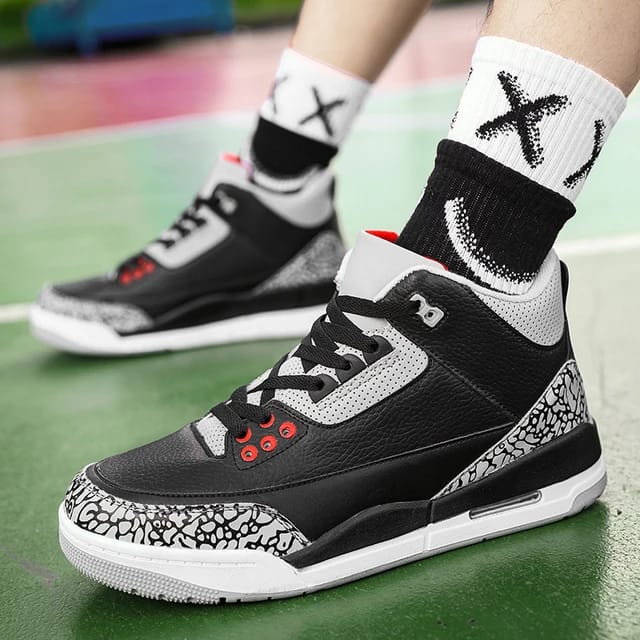 ORIGINAL NIKE AIR JORDAN 3 BLACK CEMENT, FASHIONABLE SNEAKERES BLACK. (AIR FORECE 1 AIRFORCE)