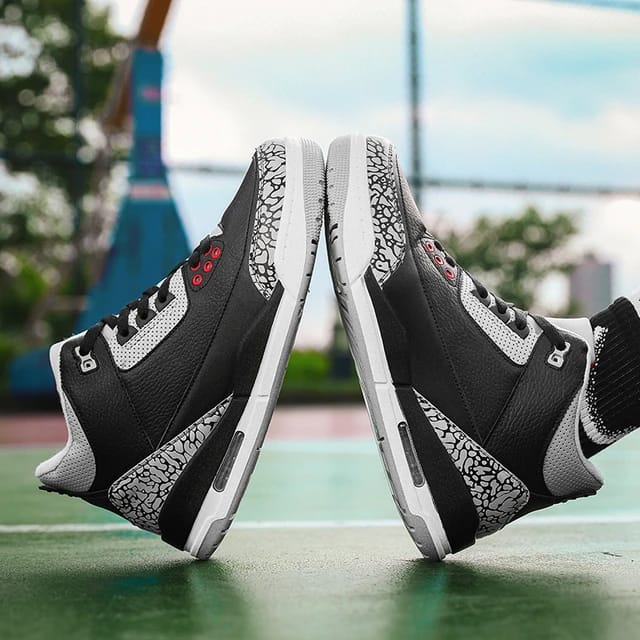 ORIGINAL NIKE AIR JORDAN 3 BLACK CEMENT, FASHIONABLE SNEAKERES BLACK. (AIR FORECE 1 AIRFORCE)