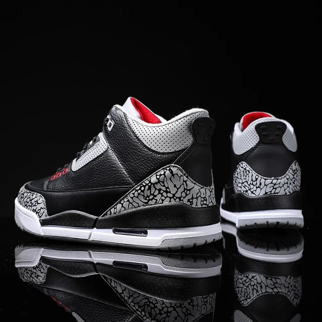 ORIGINAL NIKE AIR JORDAN 3 BLACK CEMENT, FASHIONABLE SNEAKERES BLACK. (AIR FORECE 1 AIRFORCE)