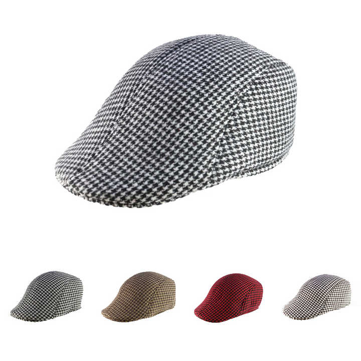 Men's newsboy flat beret cap