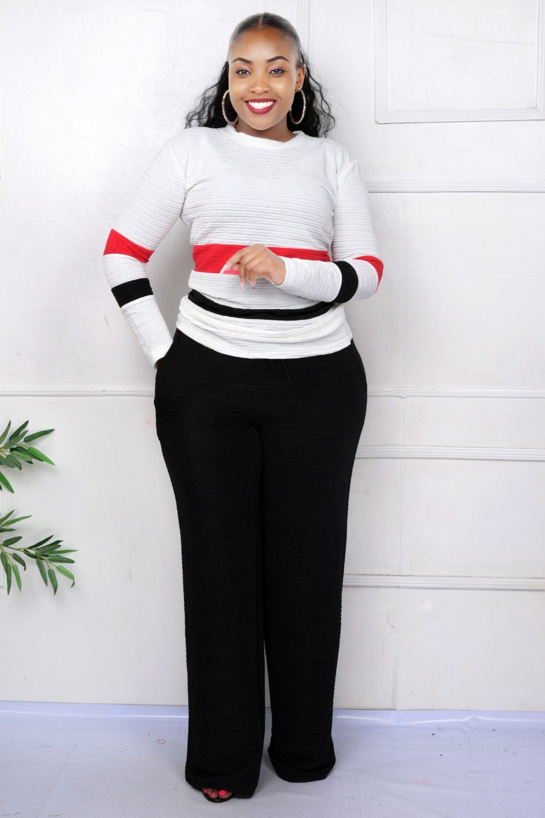 Ladies trouser two piece set