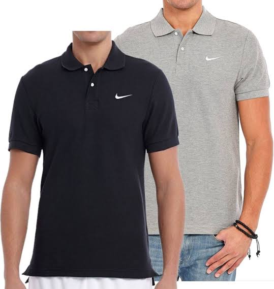 NIKE  3 POLO COLLAR T SHIRTS, HIGH QUALITY T SHIRTS, UNISEX, BLACK, WHUTE AND GREY