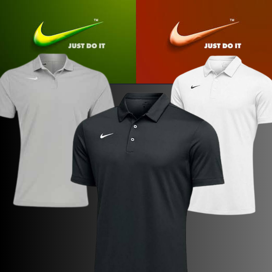NIKE  3 POLO COLLAR T SHIRTS, HIGH QUALITY T SHIRTS, UNISEX, BLACK, WHUTE AND GREY