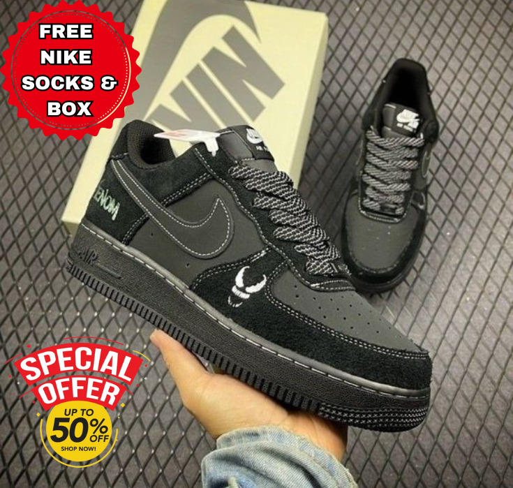 ORIGINAL AIR FORCE 1 VENOM BLACK, AIRFORCE 1, FASHIONABLE SNEAKERS, UNISEX, COMFY