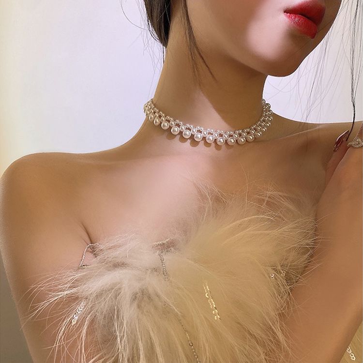 New Arrivals Pearl Choker Hot Sale Women Necklace Fashion Lady Jewelry Bride Wedding Accessories