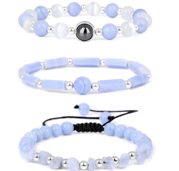 3pcs/Set Body-Purifying Amethyst Bracelet for Weight Loss, Yoga, and Meditation - Healing Stone Jewelry for Women and Men