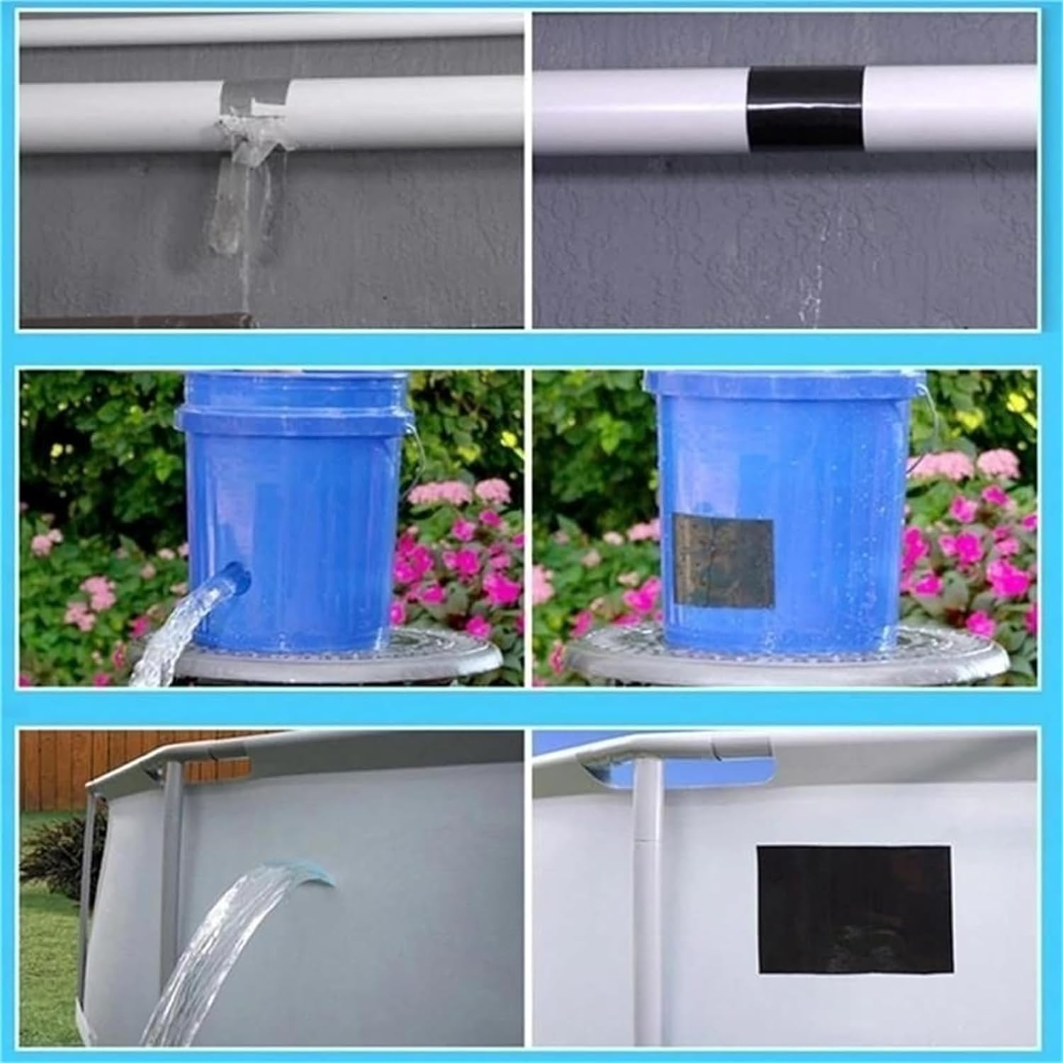 Super Strong Fiber Waterproof Tape， Stop Leaks Seal Repair Tape Performance Self Fix Tape Duct Tape Self-Adhesive for Plastic Rainproof Windows, Door Latches, and Window Frames