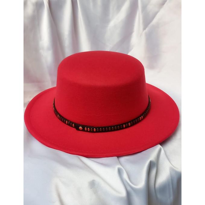 OFFER OFFER Fashion And Style Fashion Ladies Fedora Hats-Red