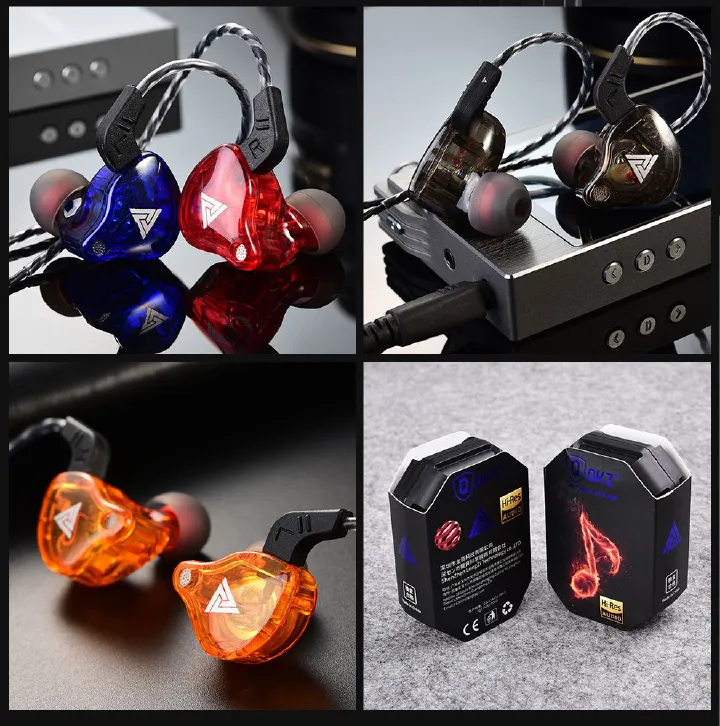 QKZ AK6 X-1 Copper Driver HiFi Wired Earphone Sport Running Headphones Bass Stereo Headset Music Earbuds sports earphone in-ear wired earphone with microphone and subwoofer
