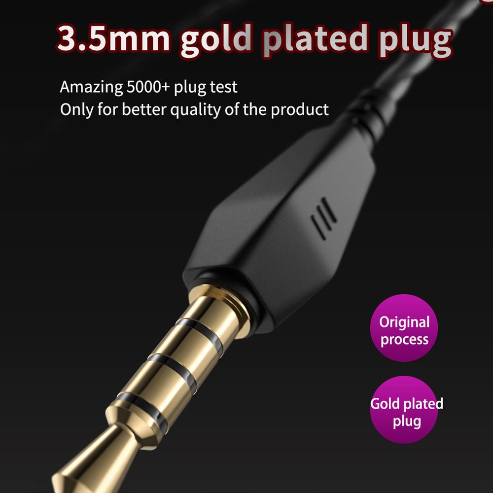 QKZ AK6 3.5mm Wired Headphones Copper Driver Stereo HiFi Earphone Bass Earbuds Music Running Sport Headsets Games subwoofer bass Fashion Wiredearphone Noise Canceling Headearphone