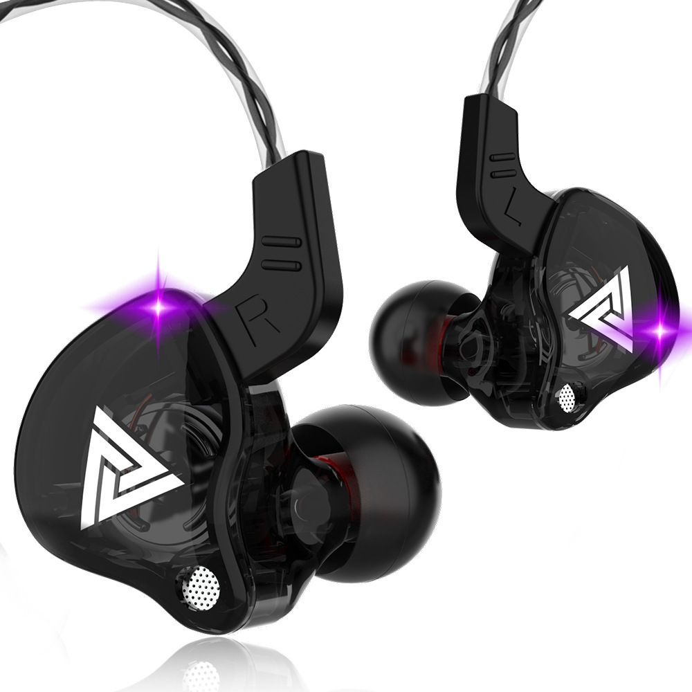 QKZ AK6 X-1 Copper Driver HiFi Wired Earphone Headphones Bass Stereo Headset Music Earbuds Sport Running earphone in-ear earphone with microphone and subwoofer Volume Control colorful style