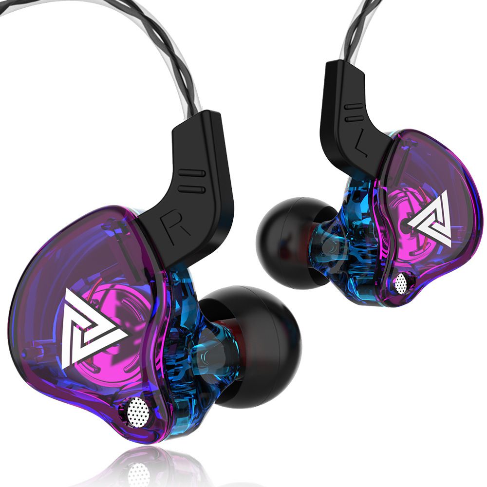 QKZ AK6 X-1 Copper Driver HiFi Wired Earphone Headphones Bass Stereo Headset Music Earbuds Sport Running earphone in-ear earphone with microphone and subwoofer Volume Control colorful style