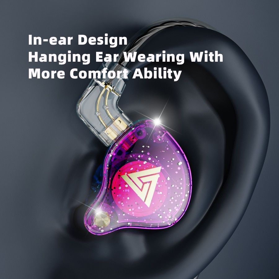 QKZ AK6 PRO Sports Earphones Noise Canceling Headphones In-ear Headphone HiFi Fever Subwoofer Running Earbuds Super Bass Music Stereo Earbuds With HD Mic Wired earphone