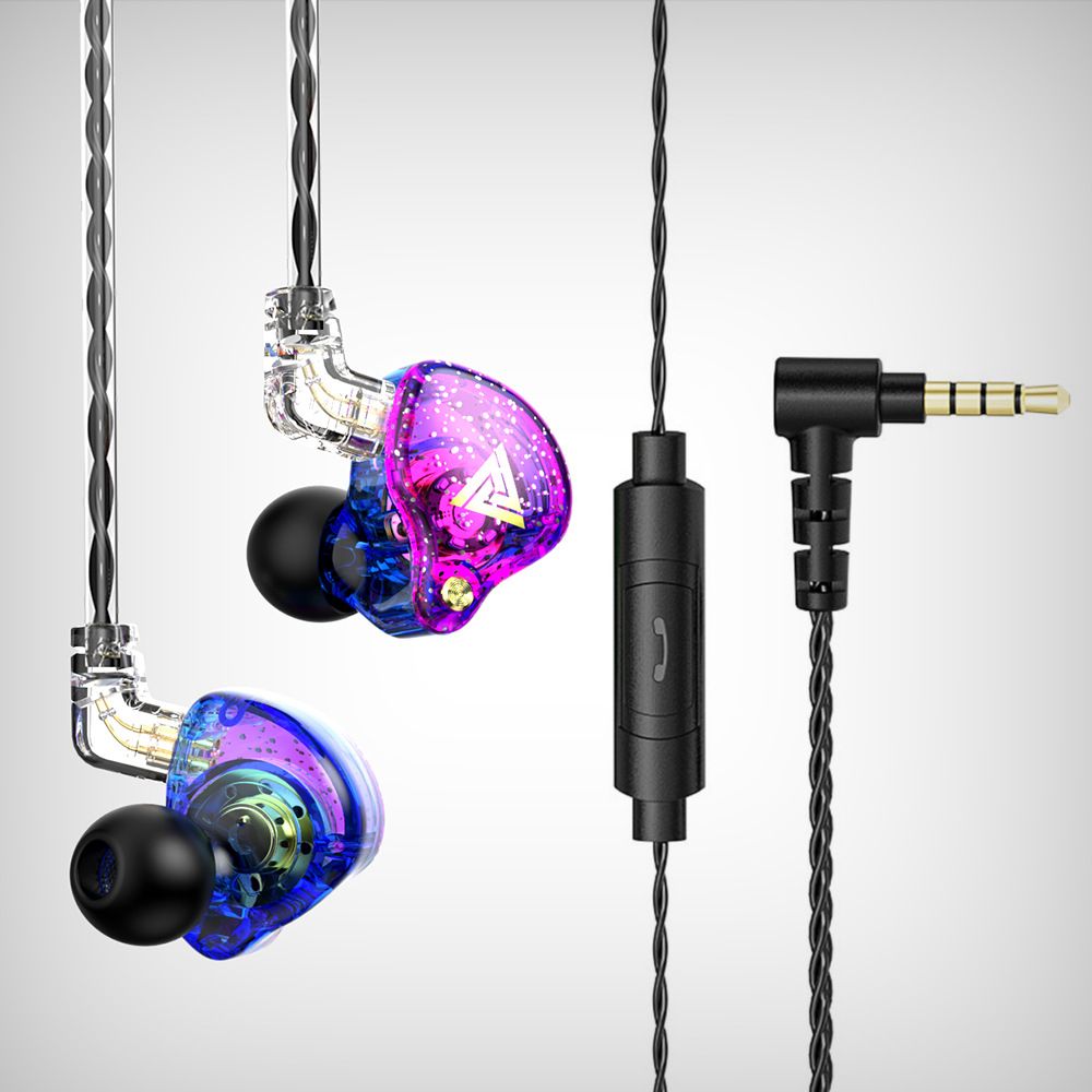 QKZ AK6 PRO Sports Earphones Noise Canceling Headphones In-ear Headphone HiFi Fever Subwoofer Running Earbuds Super Bass Music Stereo Earbuds With HD Mic Wired earphone