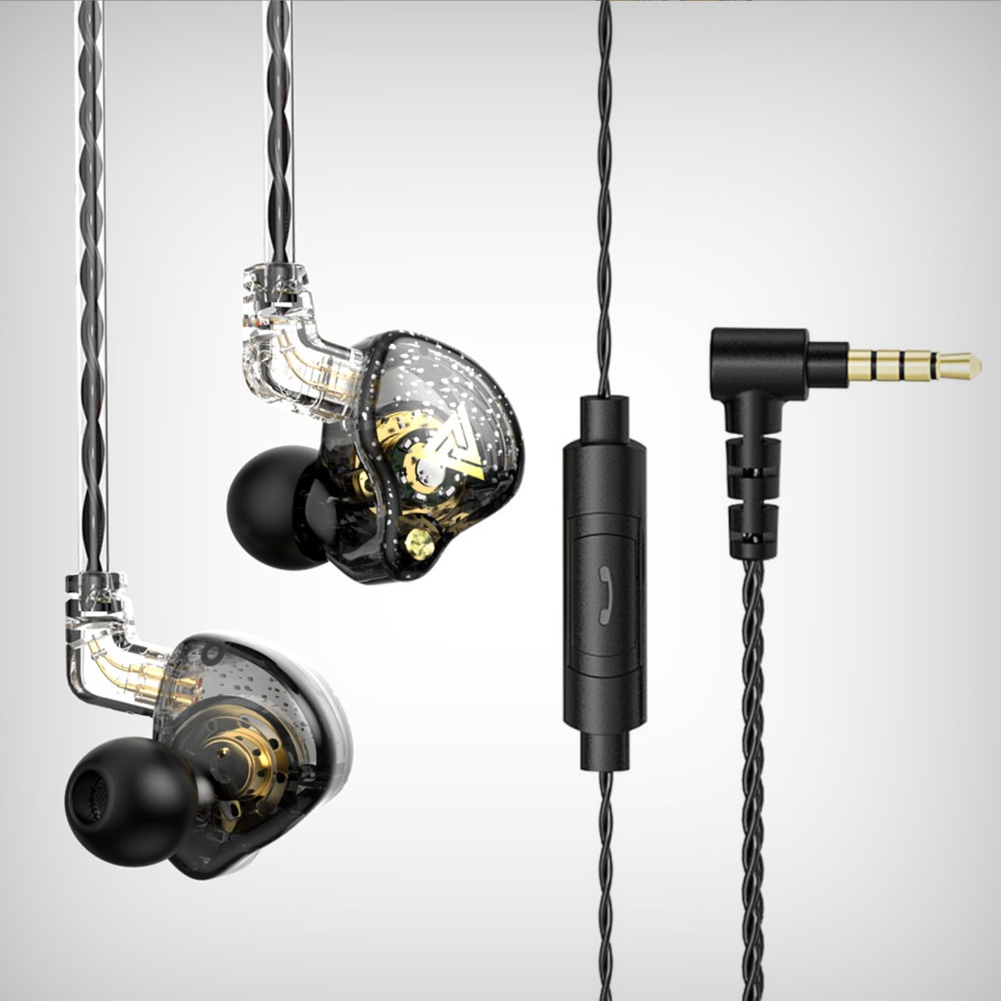 QKZ AK6 PRO Sports Earphones Noise Canceling Headphones In-ear Headphone HiFi Fever Subwoofer Running Earbuds Super Bass Music Stereo Earbuds With HD Mic Wired earphone