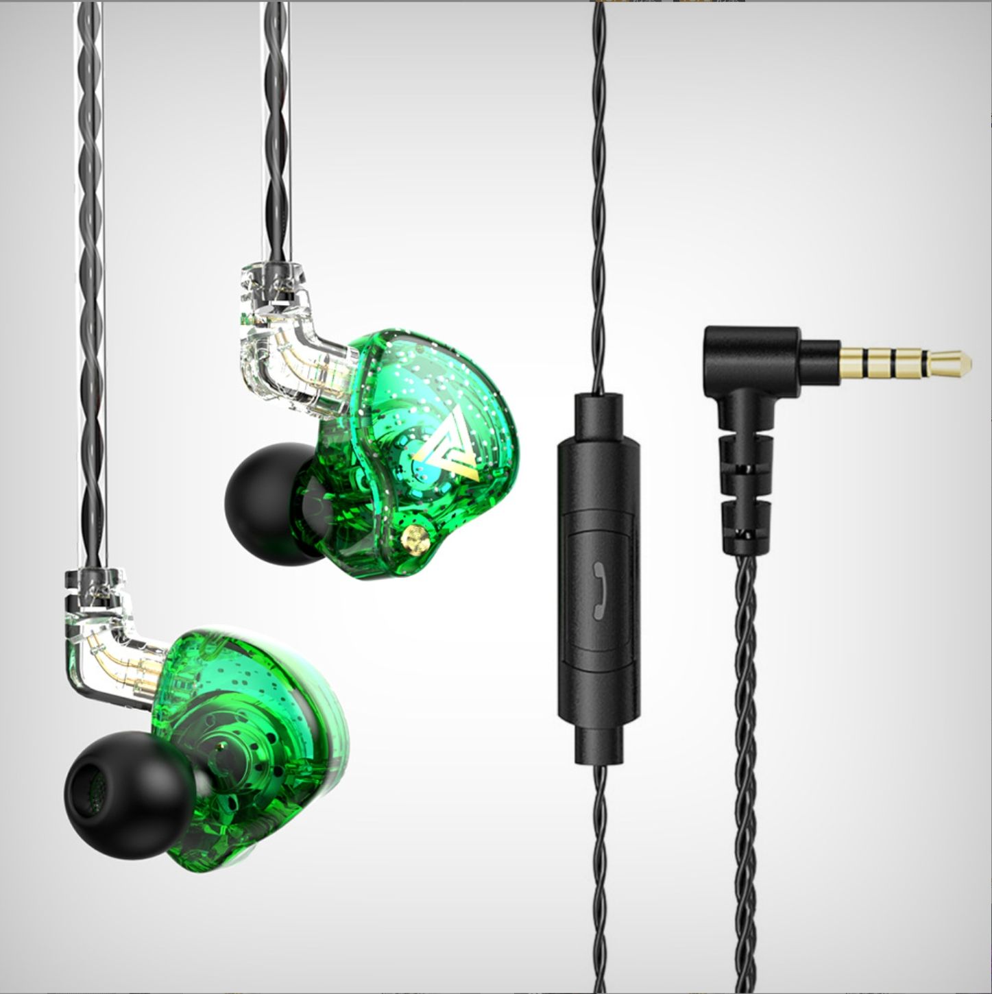 QKZ AK6 PRO Sports Earphones Noise Canceling Headphones In-ear Headphone HiFi Fever Subwoofer Running Earbuds Super Bass Music Stereo Earbuds With HD Mic Wired earphone