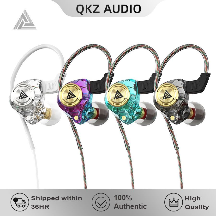 Aloking QKZ AK3 FiLe Wired Earphone with Microphone High Fidelity Wire Universal 3.5mm Sports In-ear HiFi Sound Noise Canceling Monitor Bass Music Gaming Earphone Headphones Android Headset Earpods